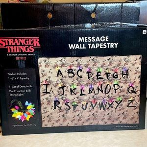 Stranger things message wall tapestry
